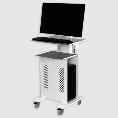 Многофункциональная мобильная компьютерная стойка  мобильный столик для работы с ПК 