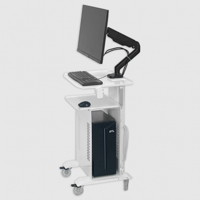 Многофункциональная мобильная компьютерная стойка  мобильный столик для работы с ПК 